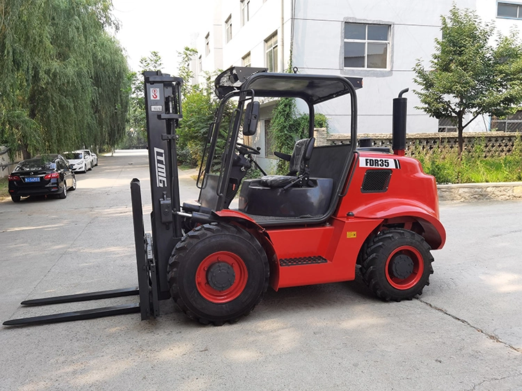 Ltmg 2WD 4WD Rough Terrain Forklift 3.5t off Road Forklift with Optional Engine