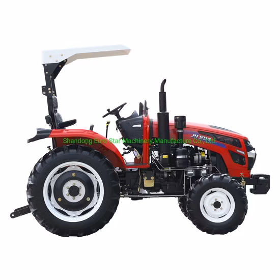 E 30HP 40HP 50HP 60HP Petit tracteur 4WD Mini verger Ferme à quatre roues sur chenilles Paddy Pelouse Grand jardin Tracteur chinois pour fabricant de machines agricoles
